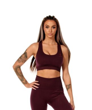 Essential seamless sports bra Burgundy